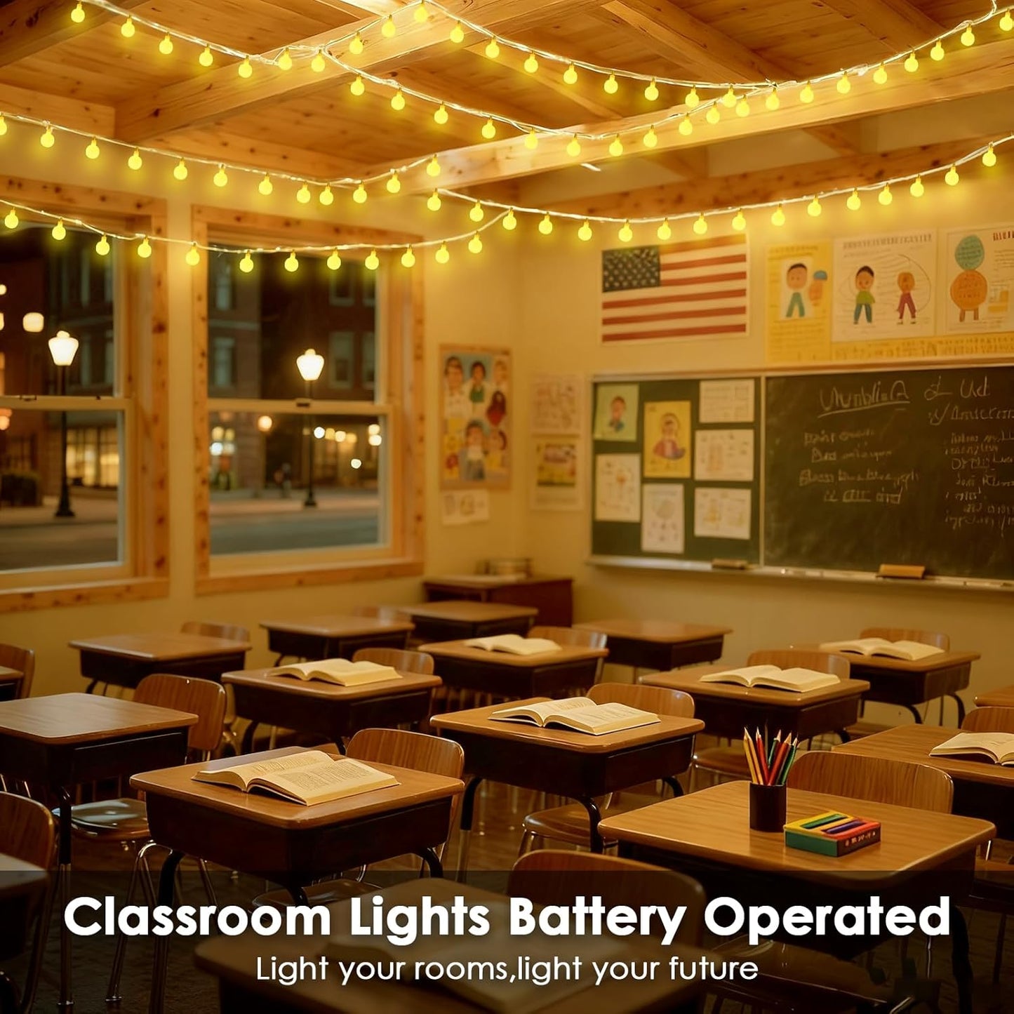 2 Pack Battery Operated String Lights - 52FT 120 LED Globe Fairy Lights with Remote, Waterproof Christmas Light Indoor Outdoor 8 Modes with Timer for Bedroom Classroom Dorm Christmas Decor, Warm White