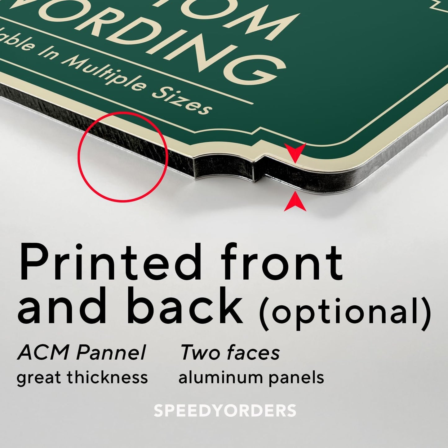 Custom Decorative Outdoor Metal Sign - Personalized Aluminum Driveway Sign, Waterproof, Made In USA - Design 2 Forest Green 18x18 In