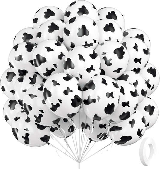 Cow Print Balloons, Latex Cow Balloons for Farm Cowboy Cowgirl Rodeo Western Baby Shower Birthday Party Decorations