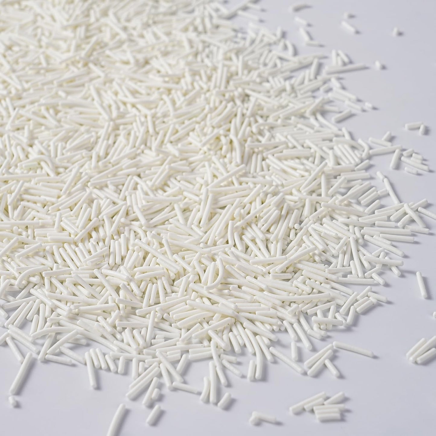 Edible White Sprinkles, White Jimmies Sprinkles, Jimmies for Cake Decorating, Cupcakes, Cake Toppers, Macarons, Cookies, and Ice Cream Toppers(120g/4.23oz)