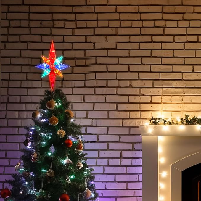 12" 11LED Tree Top,Bethlehem Star Multi…
