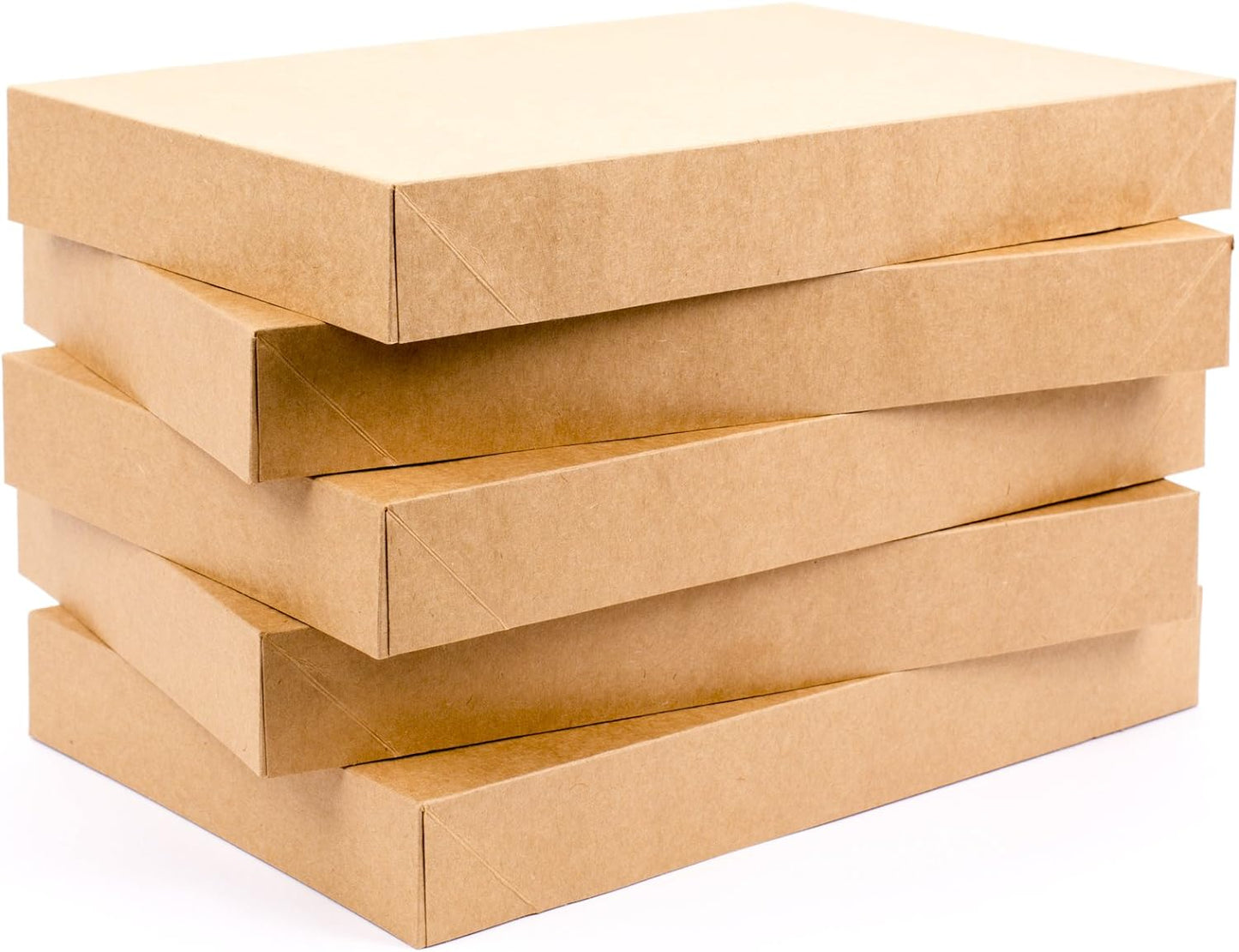 Hallmark Medium Gift Boxes with Lids (5 Shirt Boxes, Kraft) for Birthdays, Graduations, Christmas, Weddings, Bridal Showers