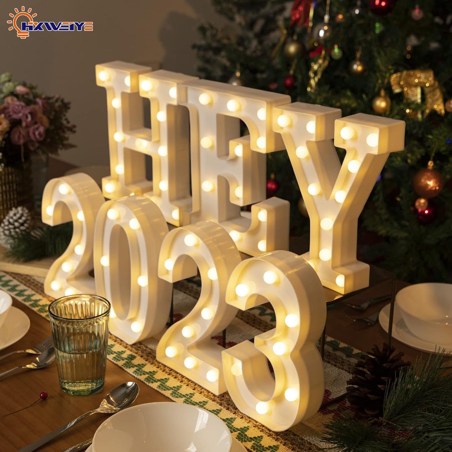 HXWEIYE Light Up Numbers-0, LED Marquee Number Lights Sign 26 Alphabet and 10 Number for Party Bar Birthday, Light Up Letters Battery Powered Warm White Christmas Decoration Numbers Lights