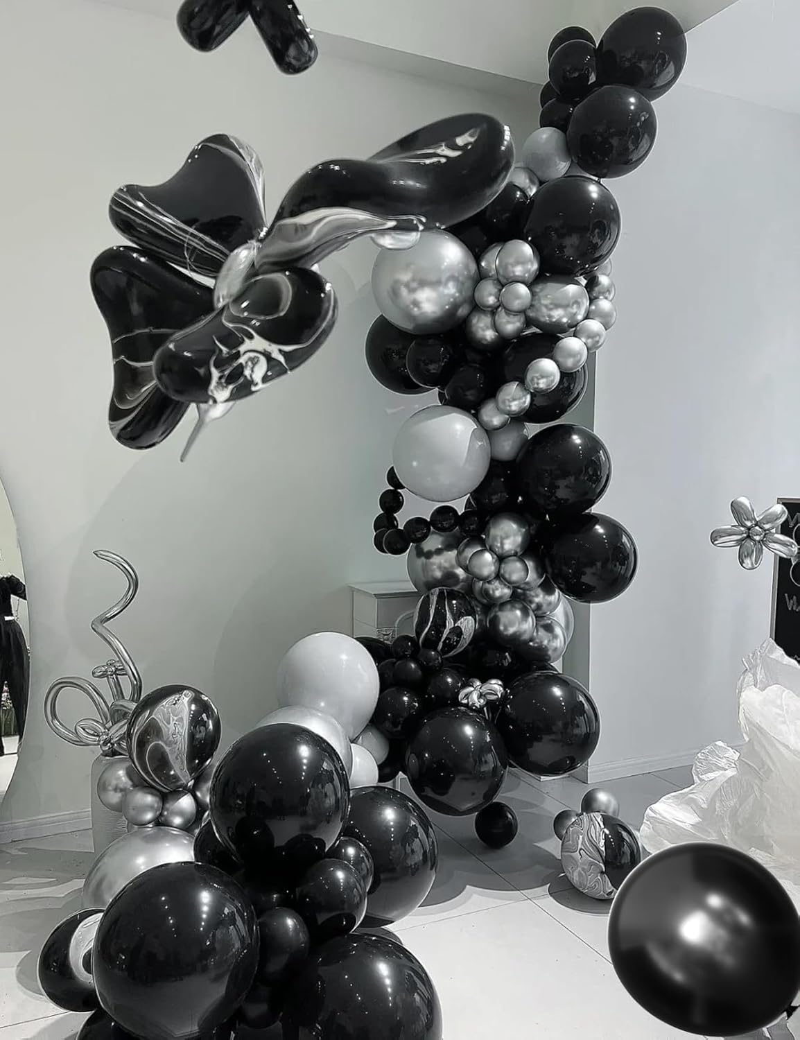 Black Balloons 12 inch, 50 Pcs 3.2g Black Latex Balloon Matte Helium Balloons for Birthday Party Wedding Baby Shower Retirement Decorations