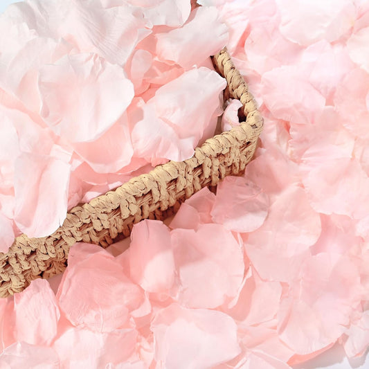 380 Pieces Real Light Pink Rose Petals Dried Rose Flower Petals for Wedding Will You Marry Me, Valentine's Day, Romantic Night,Wedding, Proposal, Anniversary, Event, Party, Special Night Decorations