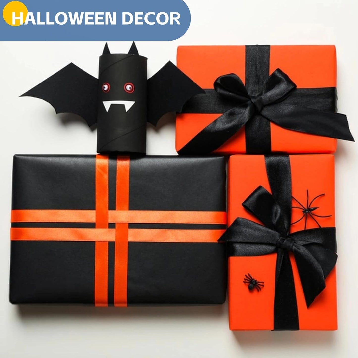 Black Wrapping Paper, 15"×900" (75FT) Art Paper Craft Kraft Paper Roll for Poster Bulletin Board, Construction Paper Roll for Father’s Day Men Birthday Valentines Halloween Bouquet Flower Packing