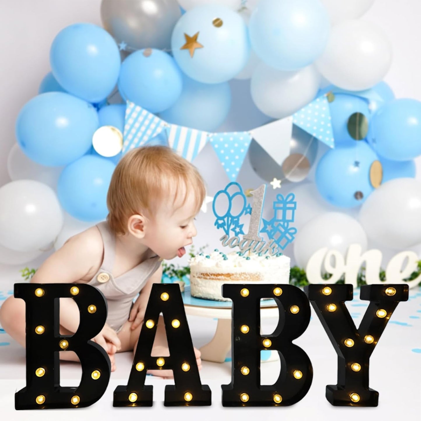 Led Marquee Letters, 8.58 Inch Black Light Up Letters, Small Led Letter Lights, Battery Powered Lighted Letterfor Table, Party, Birthday, Christmas Decor (Black, Letter Y)