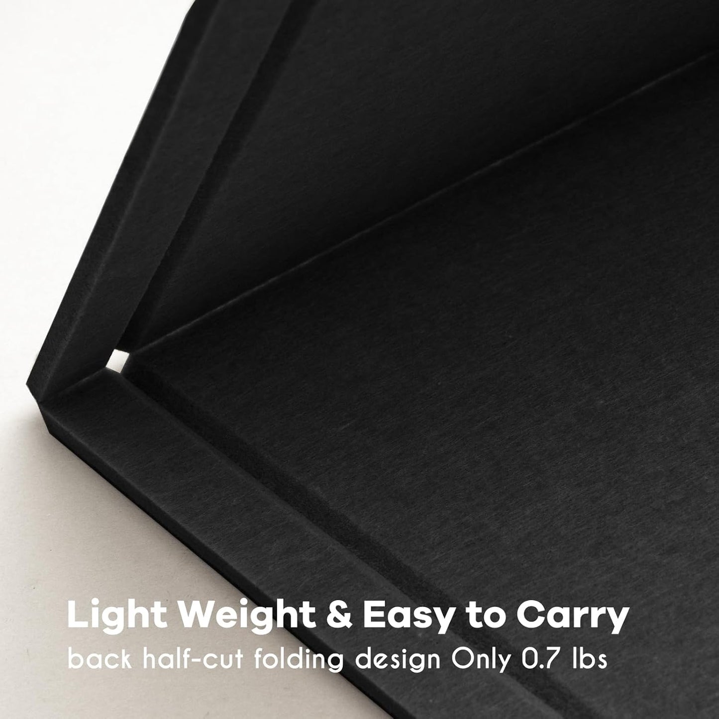 Bulletin Board, 24 x 18 inches Decorative Felt Pin Board, Cork Board Alternative for Wall, Foldable Photo Board Self-Adhesive Vision Board Mood Board with 20 Pushpins - Black