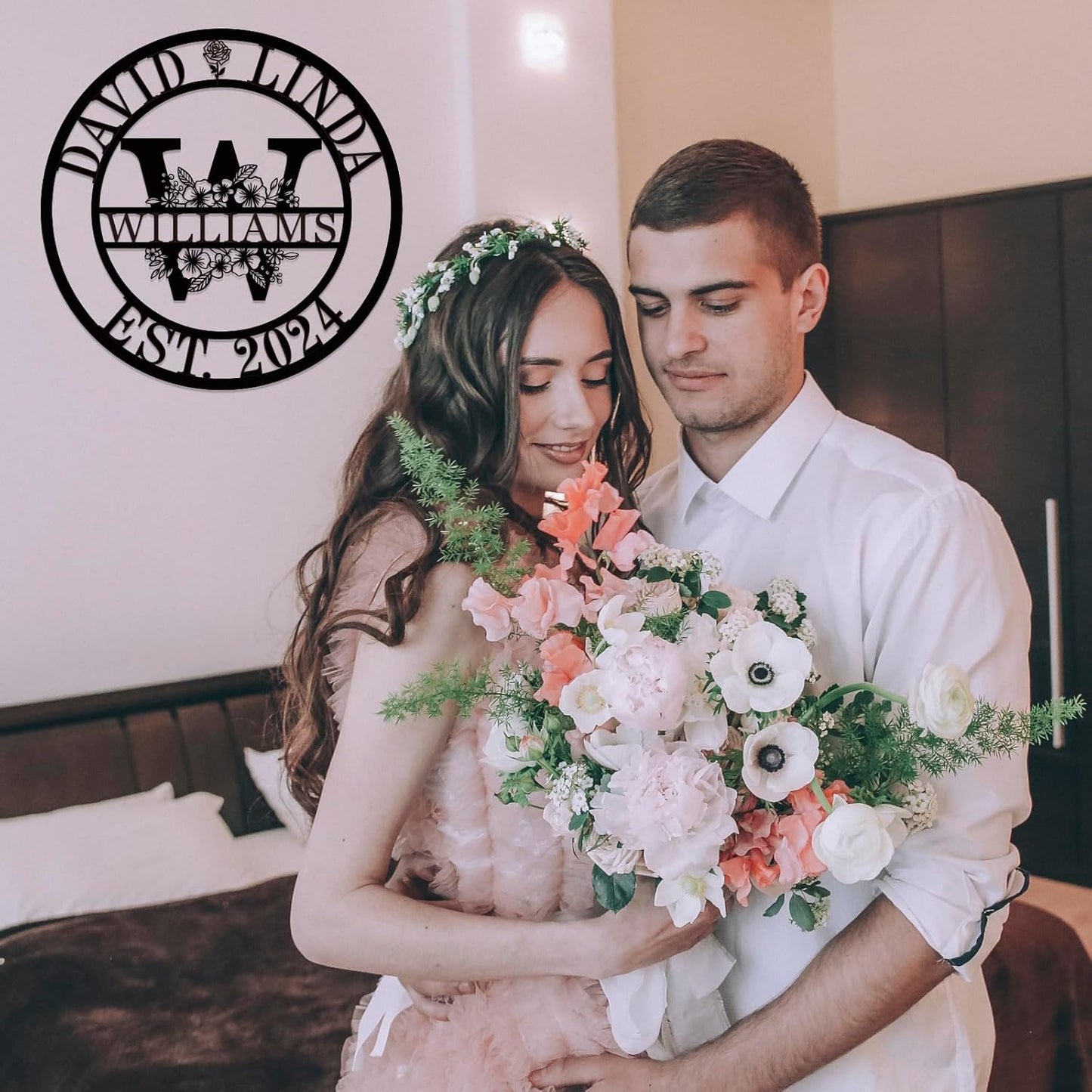 Personalized Christmas Gifts 2025 Best Housewarming Gifts Custom Metal Wedding Anniversary Sign Custom Metal Sign Wedding Gifts Personalized Family Name Signs Monogram Wall Décor