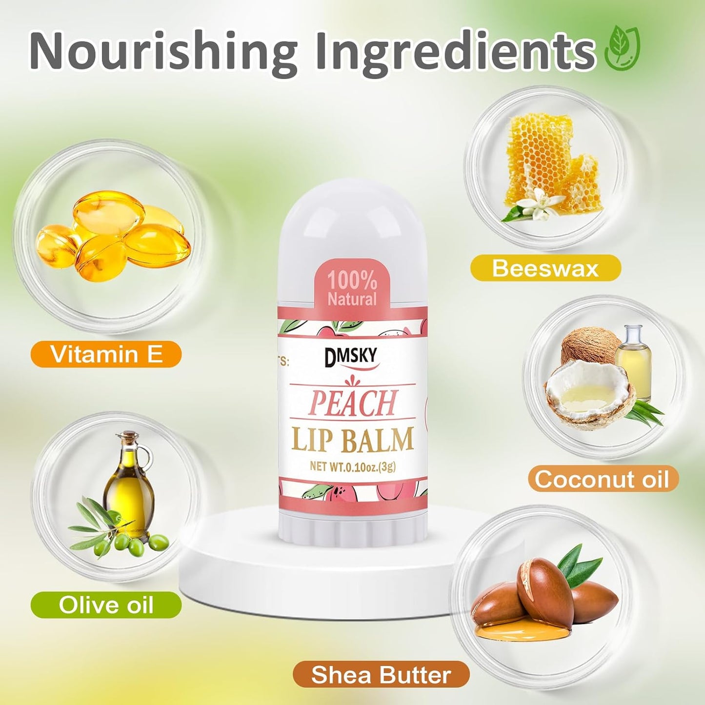 DMSKY 20 Pack Mini Lip Balm, Natural Lip Balm Bulk with Vitamin E and Coconut Oil, Moisturizing Lip Balms for Dry Cracked lips - 10 Flavors