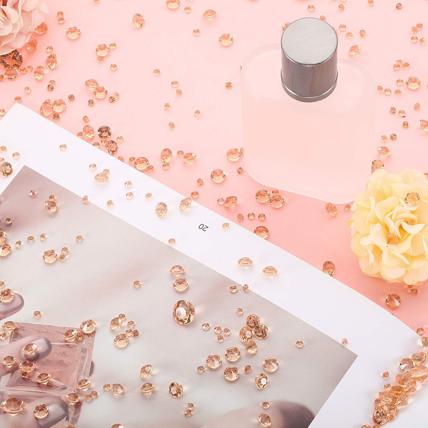 10000 Clear Wedding Table Scatter Crystals Acrylic Diamonds Rhinestones for Table Centerpiece Decorations Bridal Shower Decorations Vase Beads