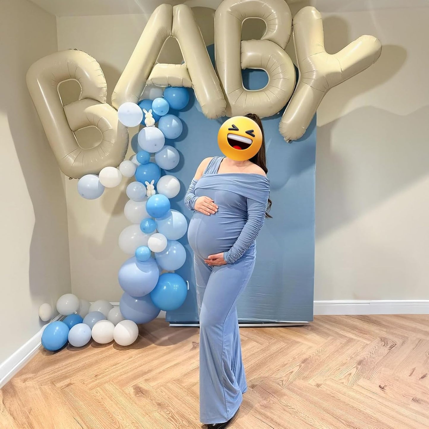 40 Inch Letter Balloons S, Big Custom A-Z Alphabet Foil Name Balloon Cream White, Self Inflating Beige Customize Helium Balloon Letters S for Women Girls Birthday Bride Baby Shower Party Decorations