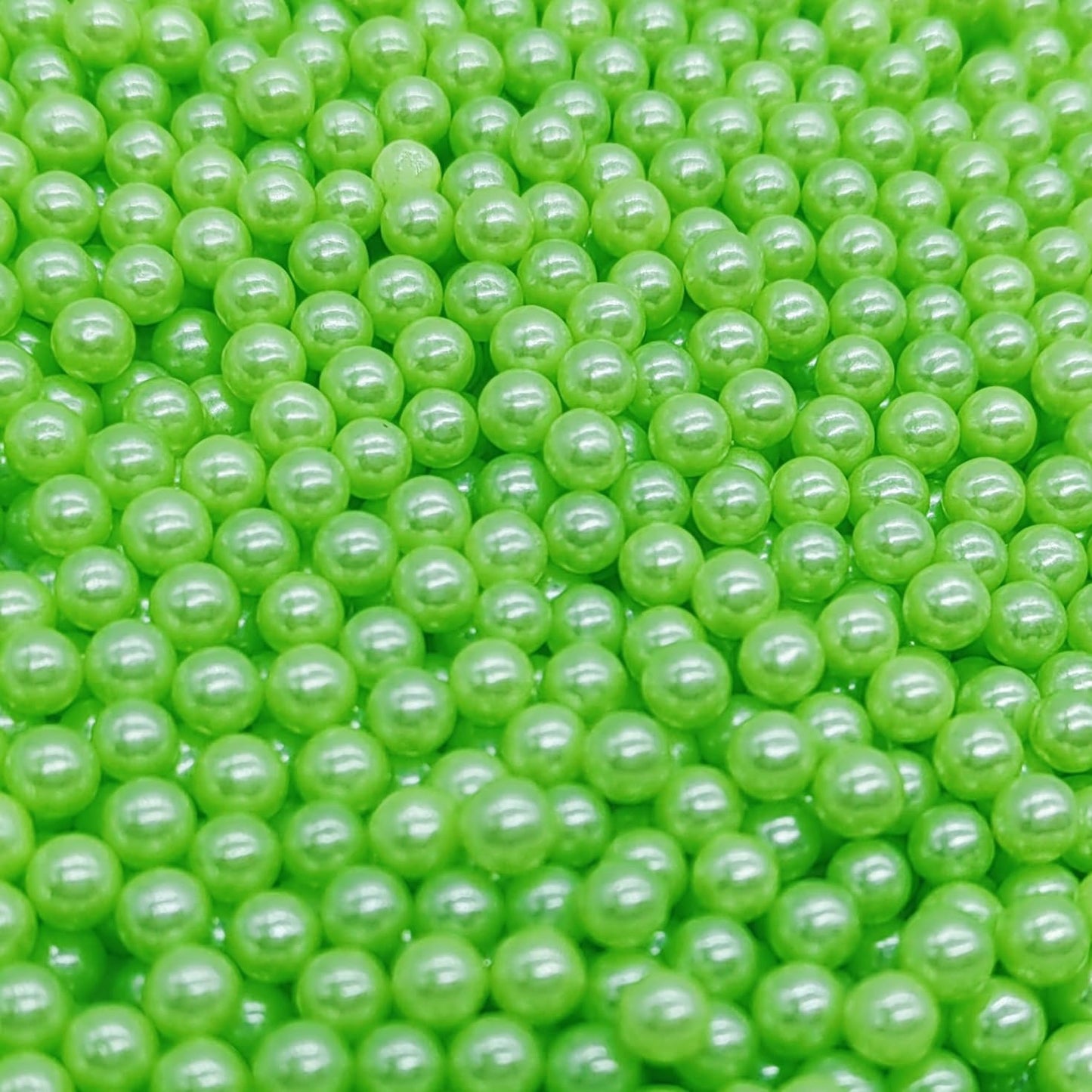 Edible Light Green Pearl Sugar Sprinkles Candy 4mm Mini Pearls Cake Decorations Cupcake Toppers Cookie Decorating Perfect for Wedding Party Valentine Halloween Christmas Supplies 3OZ