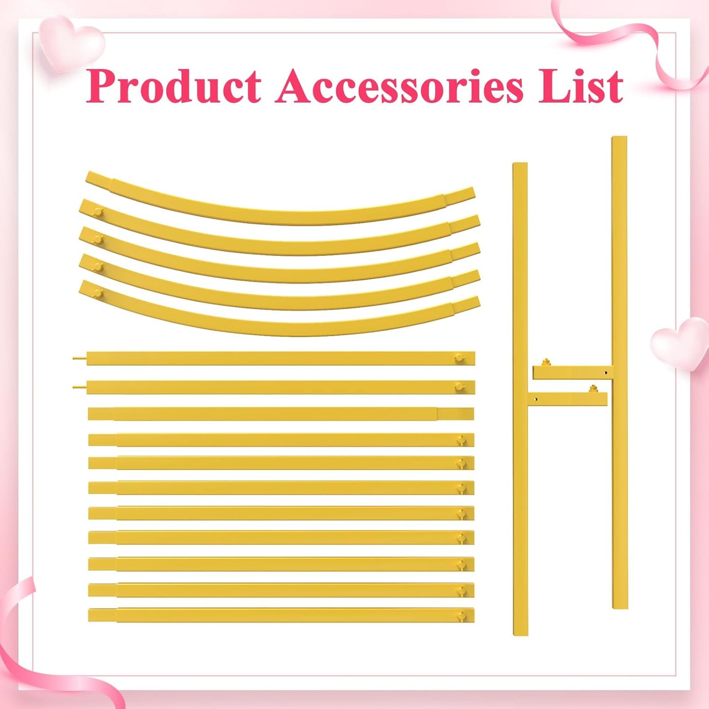 Wokceer 7.2 FT Wedding Arch Backdrop Stand, Gold Metal Arch Backdrop Stand for Wedding Ceremony Birthday Party Bridal Baby Shower Photo Booth Garden Floral Balloon Arches Decoration