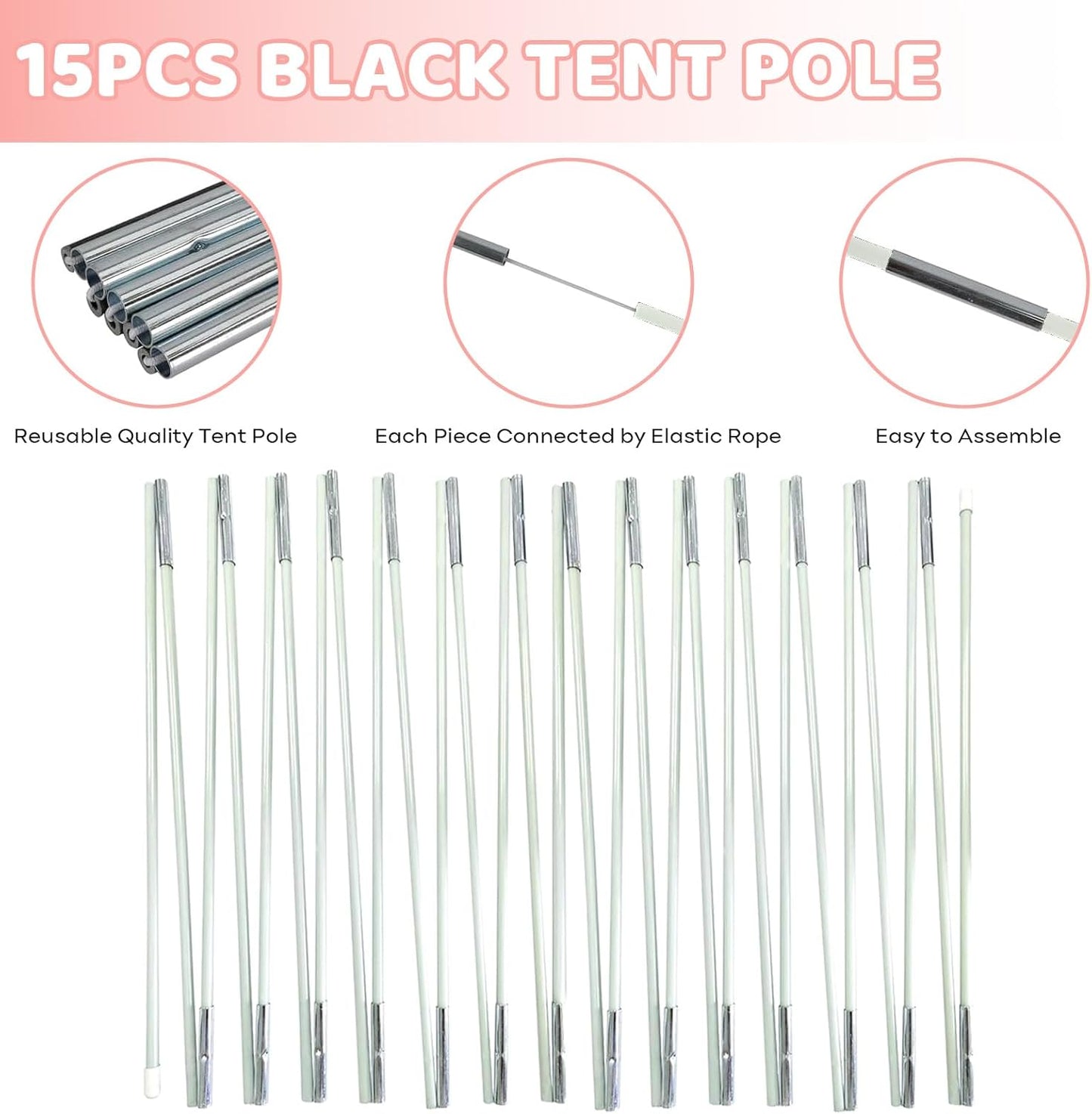 Paready White Balloon Arch Stand Kit, Adjustable Balloon Stand Arch for Floor Garden Arbors, Balloons Arch Kit with Base Support Stands for Birthday Wedding Graduation Baby Shower Photo Backdrop