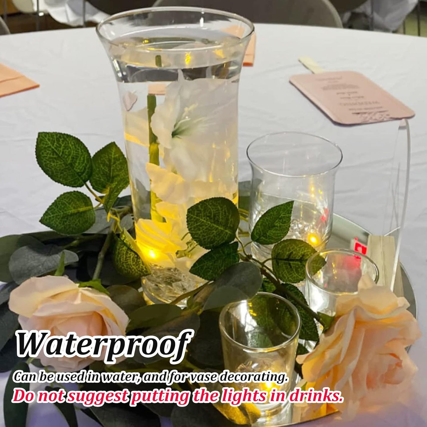 ZGWJ 100PCs Mini Led Lights,Led Balloons Light for Party Decorations Neon Lights for Paper Lantern Easter Eggs Birthday Party Halloween Christmas Decoration(Glow steadily Warm White)