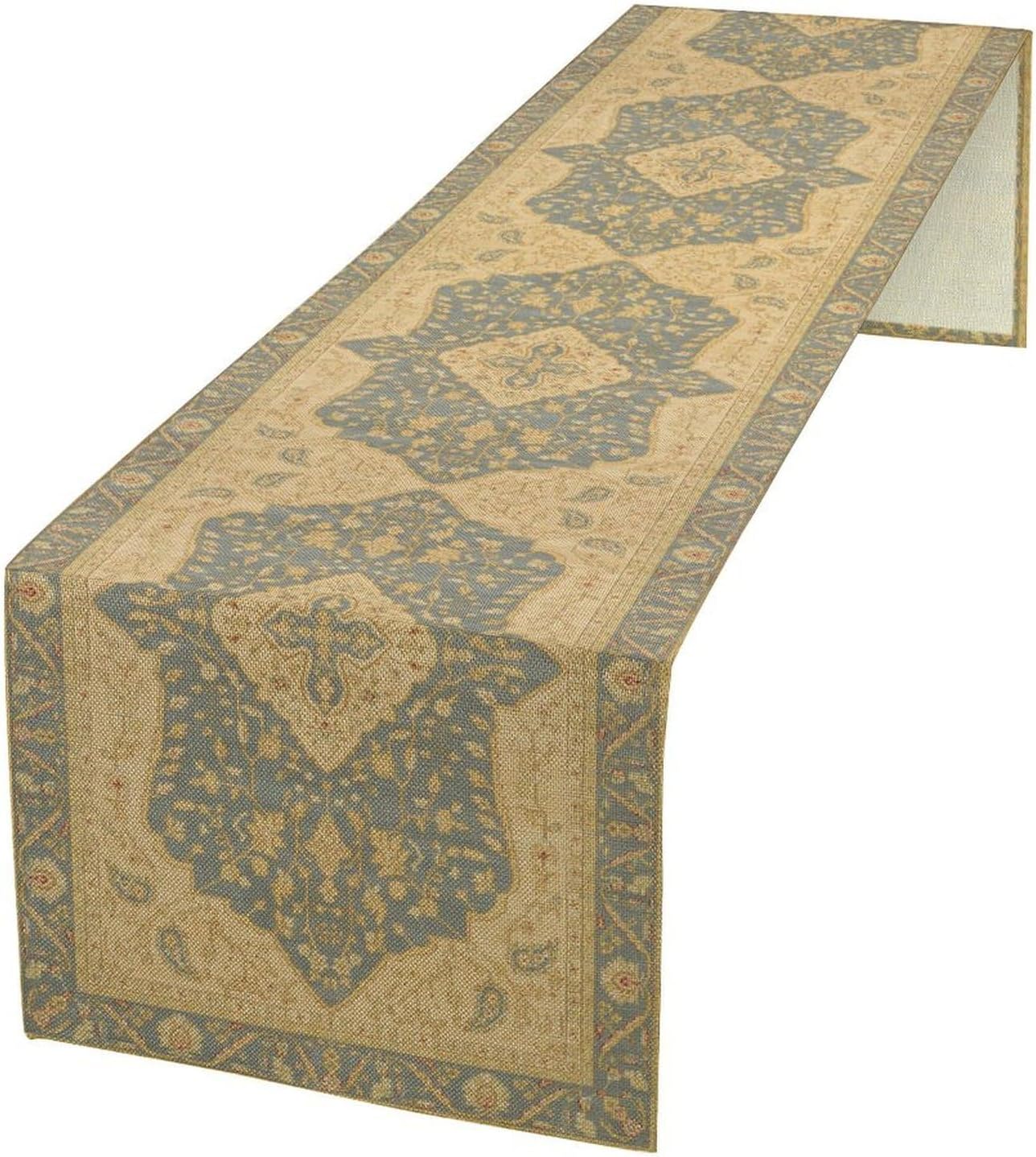 Boho Table Runner,Vintage Geometric Traditional Textured Rustic Farmhouse Bohemia for Home Farmhouse Kitchen Table Dining Coffee Room Garden Party Wedding Decor 13x108in