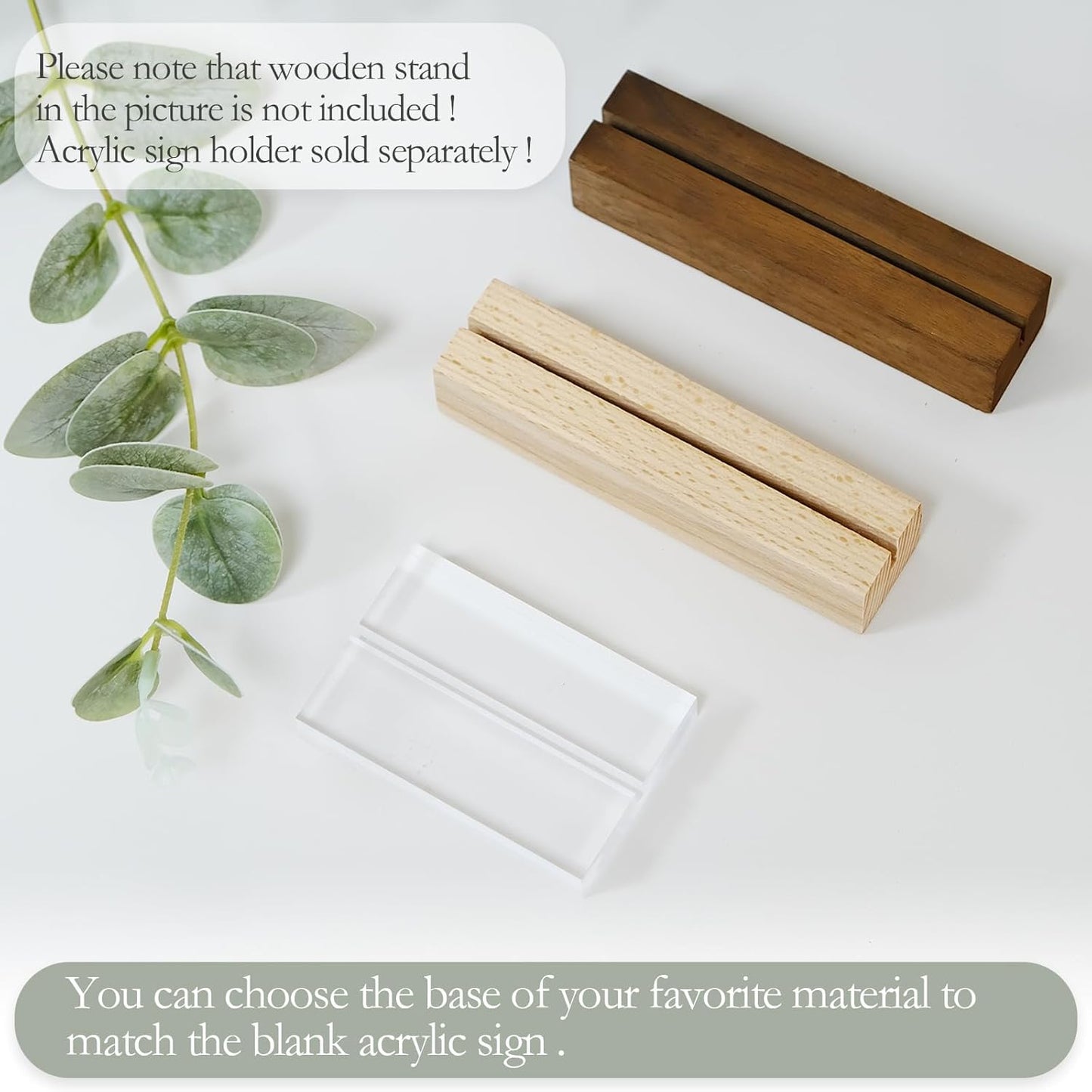 10 Pack 8x10 Inch Frosted Acrylic Signs Blank, DIY Blank Frosted Acrylic Sheet Sign 1/8 inch Thick for Wedding Reception Sign Party Events(Wood Stand NOT Included)