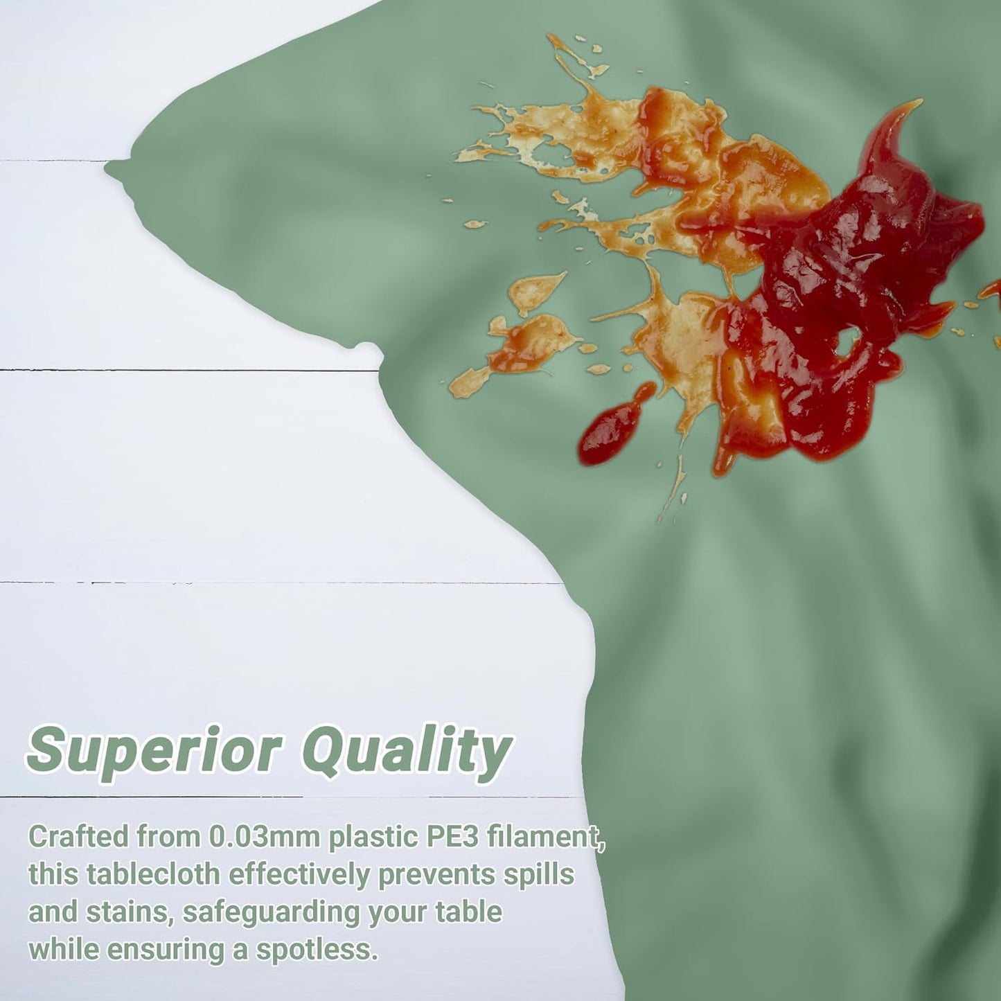 QZYL 12 Pcs Rectangle Tablecloth, 54 X 108 Inches Plastic Table Cover, Sagegreen Disposable Table Cloth Party Decorations, Robust Table Cover Birthday Party, Baptism Decorations and Home Essentials