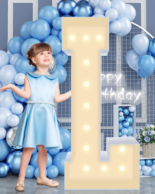 4FT Marquee Plastic Letters L - Light up Letters L Are Made from Corrugated Plastic Board - Quick Assembly Without Tools, Disassembled Components Can Be Used for Garage Sale Signs, Yard Sale Signs