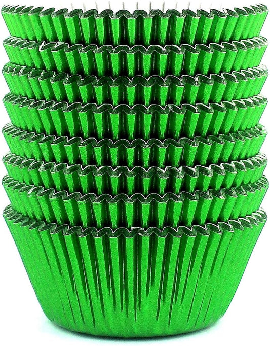 Eoonfirst Green Foil Cupcake Case Liners Christmas Day Baking Muffin Paper Cups 200Pcs