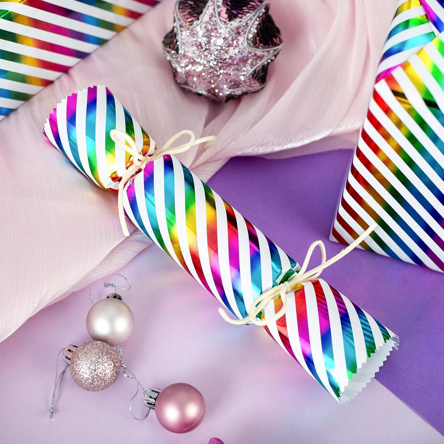 Burymento Rainbow Stripes Wrapping Paper, Gift Wrap for Birthday, Valentines, Mothers day, Graduation, Wedding, Fathers day, Baby Shower, Christmas (17in x 32.8ft)