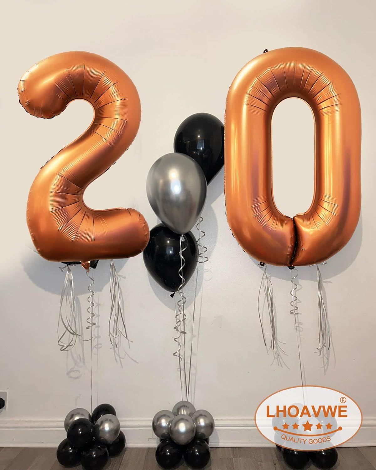 Number 26 Giant Orange 40 Inch Foil Helium Balloons for 26th Birthday Party Supplies