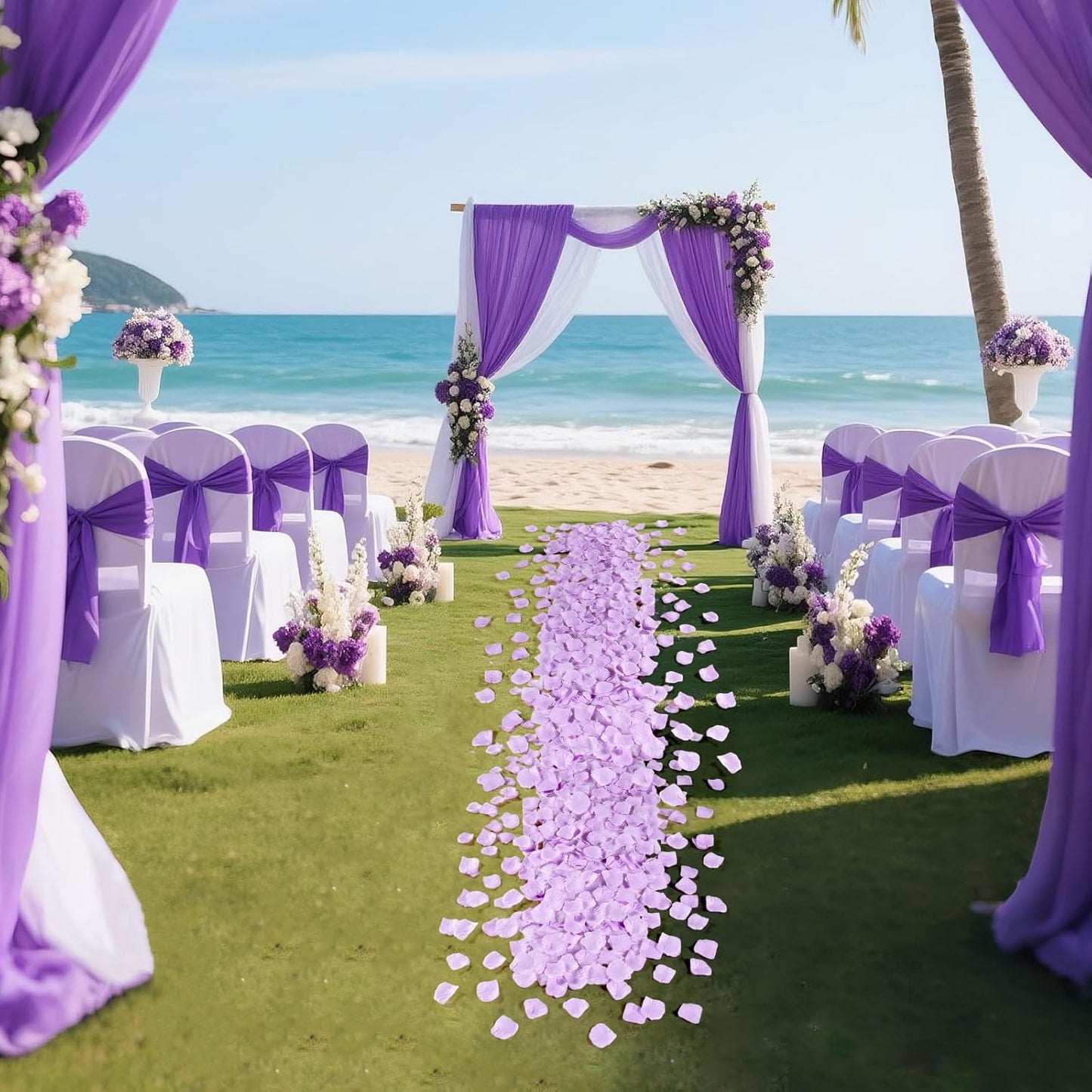 1000 Pcs Light Purple Rose Petals Artificial Silk Flower Petals Romantic Decorations for Wedding Engagement Birthday Event Anniversary Party Backdrop Supplies