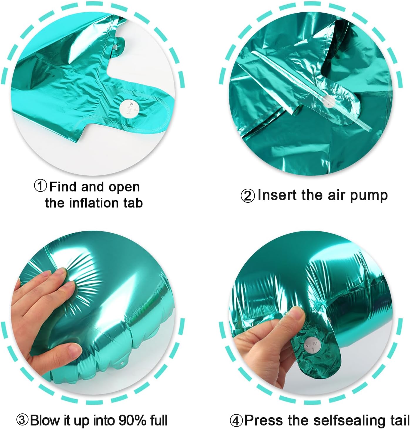 40 Inch Teal Blue Mylar Foil Number 6 Birthday Balloon, Digital Balloons for 6 16 Boy Girl Party Decorations Supplies, Teal Blue Big Helium Balloon Numbers for 26 36 46 60 Men Women Anniversary