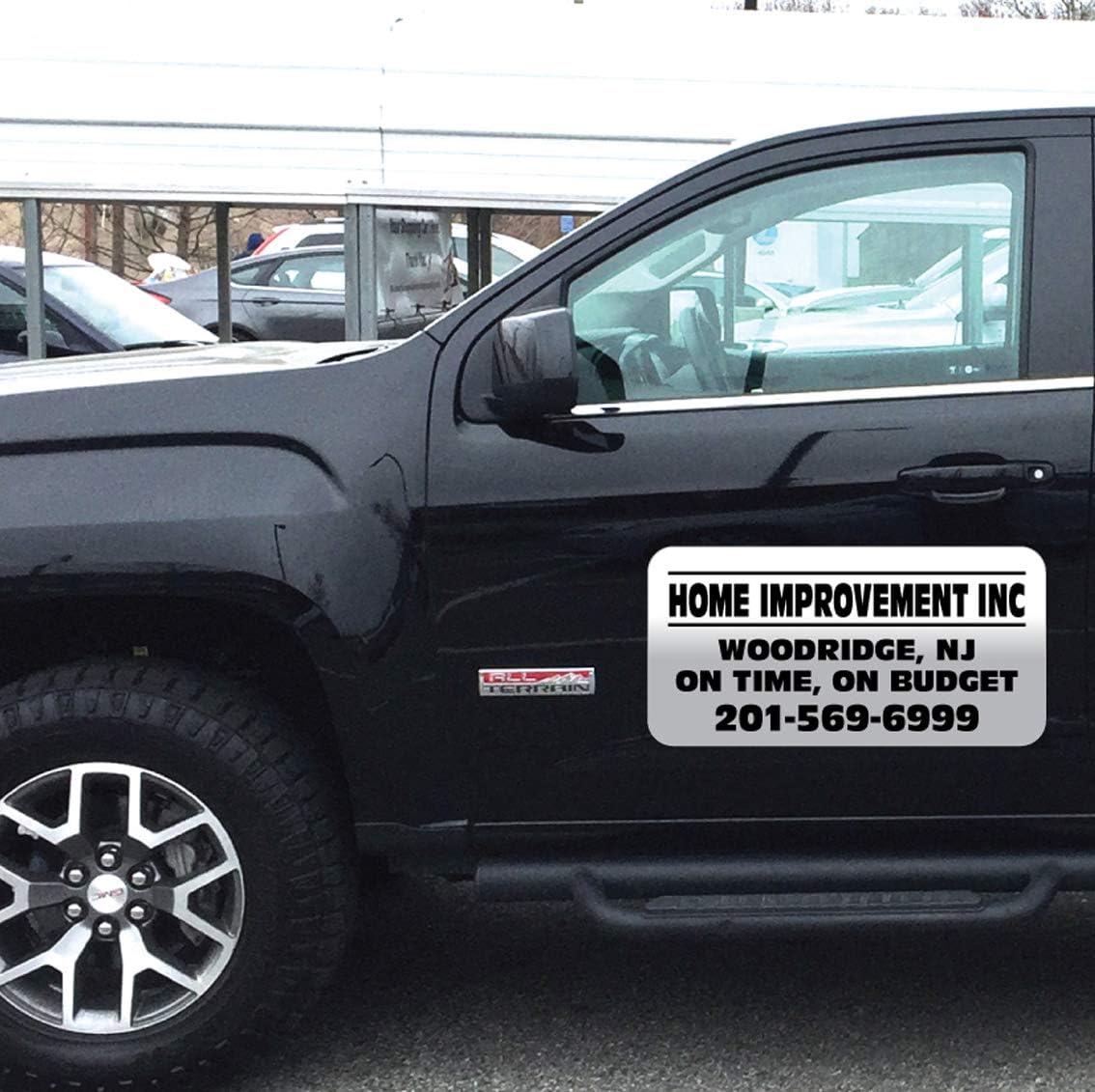 Car Magnet Signs Custom - 24"x12" (Set of 2), 30-mil Thickness with Rounded Corners (White)