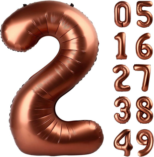 Coffee Brown number balloon 2026