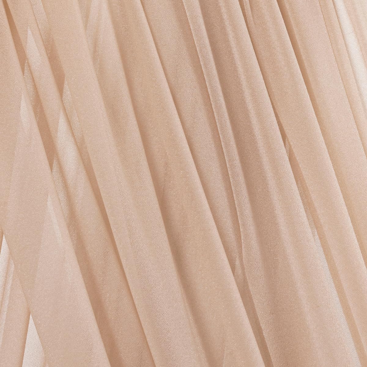 Nude Fall Sheer Elegant Arch Draping Fabric Outdoor 1 Panel 29" × 20Ft Sheer Chiffon Curtain Drapes for Wedding Ceremony Birthday Party Garden Brunch