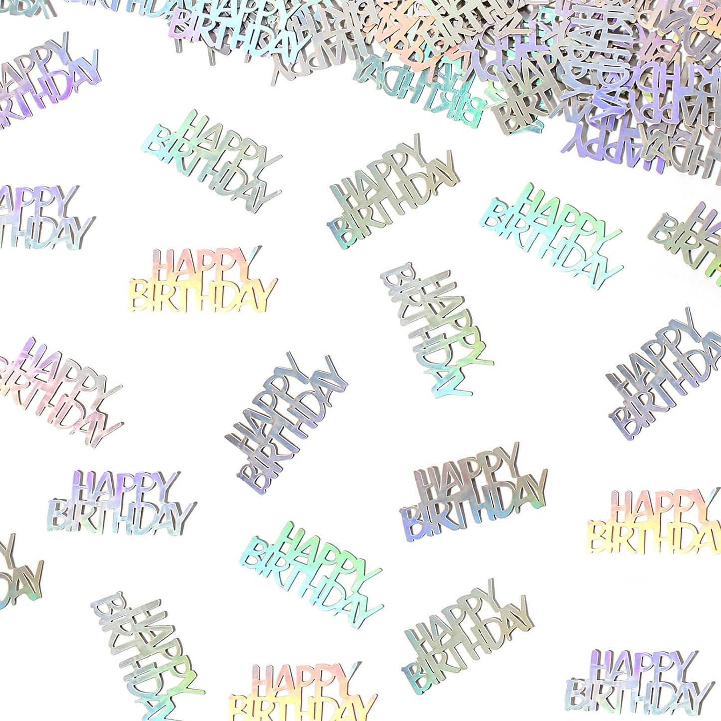 Birthday Confetti Happy Birthday Party Table Decorations Rainbow Silver Paper Table Scatters for Kids/Adult Birthday Anniversary DIY Crafts Party Supplies 100PC