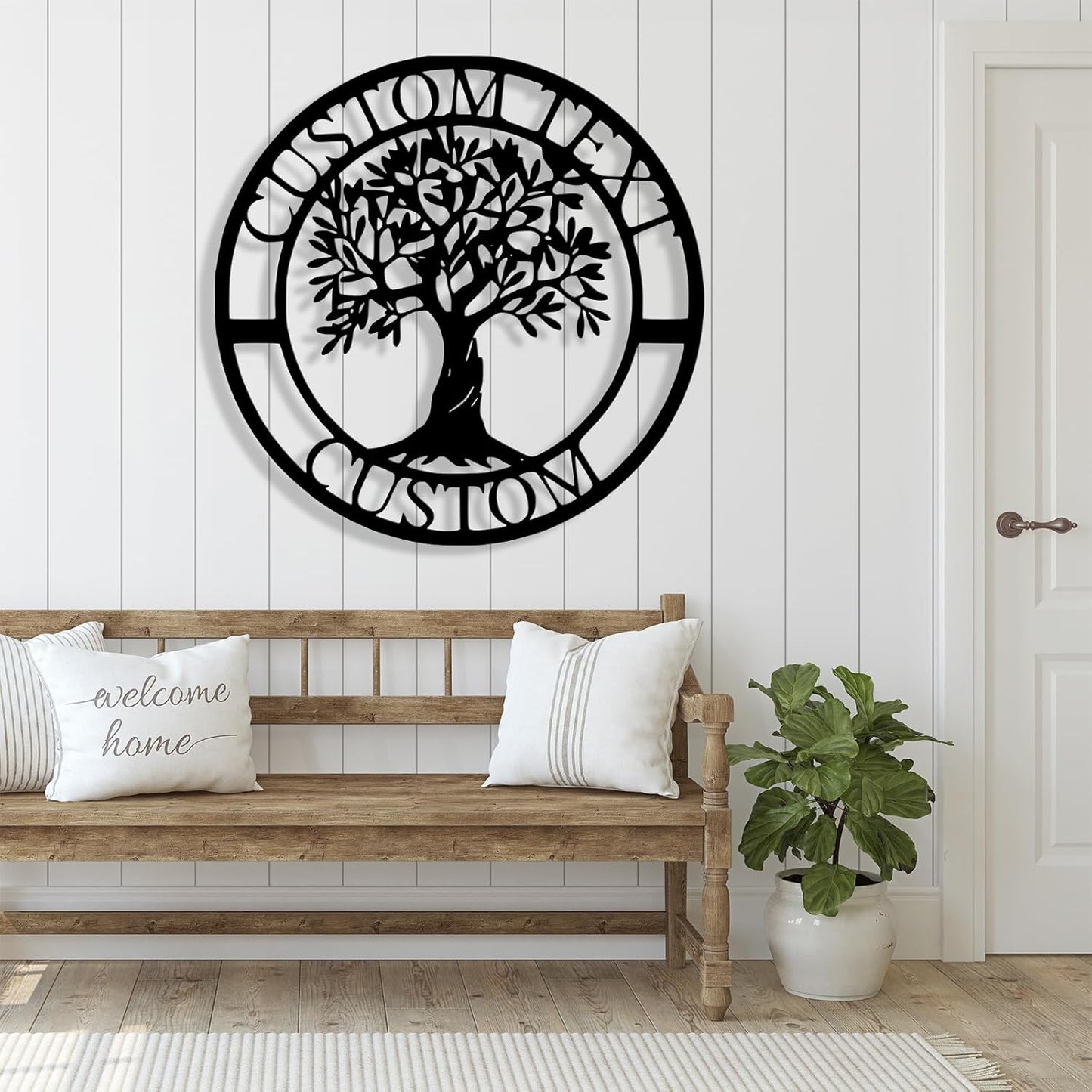 Personalized Tree of Life Metal Sign Wall Art Decor, Custom Wedding Gifts for Couples, Custom Family Name Sign, Christmas Valentine's Day Housewarming Gifts