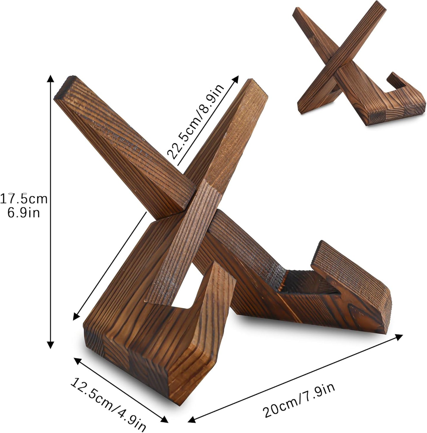 ZEERSHEE Plate Stand for Display - 6.9 Inch Plate Holder Display Stand, Wooden Picture Frame Holder, Decorative Table Top Easels（Pack of 2）