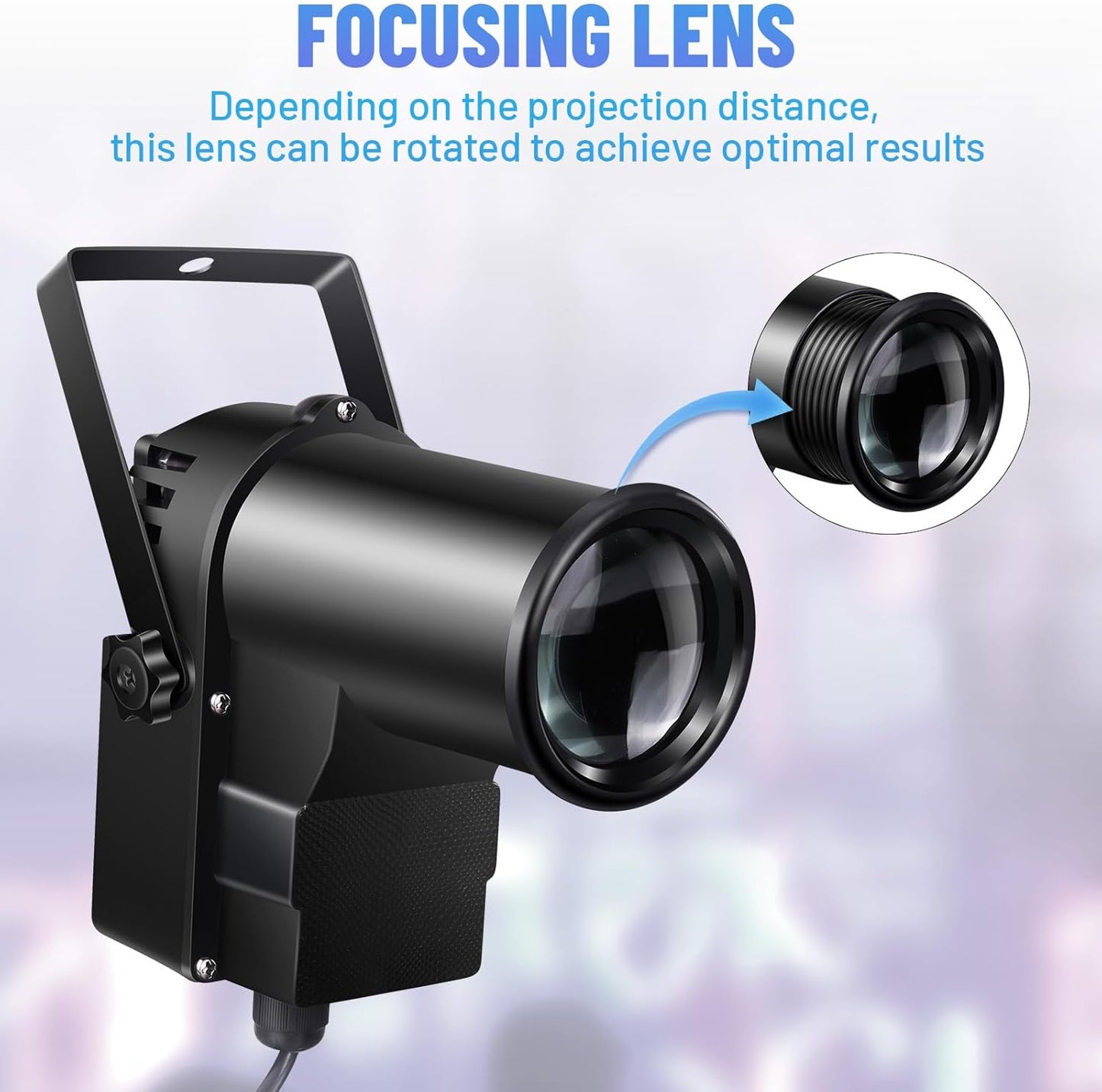 Pinspot Light 15W DMX 2 Pack, Czgor RGBW Disco Ball Lights with Remote Control, DMX512, Sound Activated Pin Spotlight for Party Wedding DJ Disco Shows