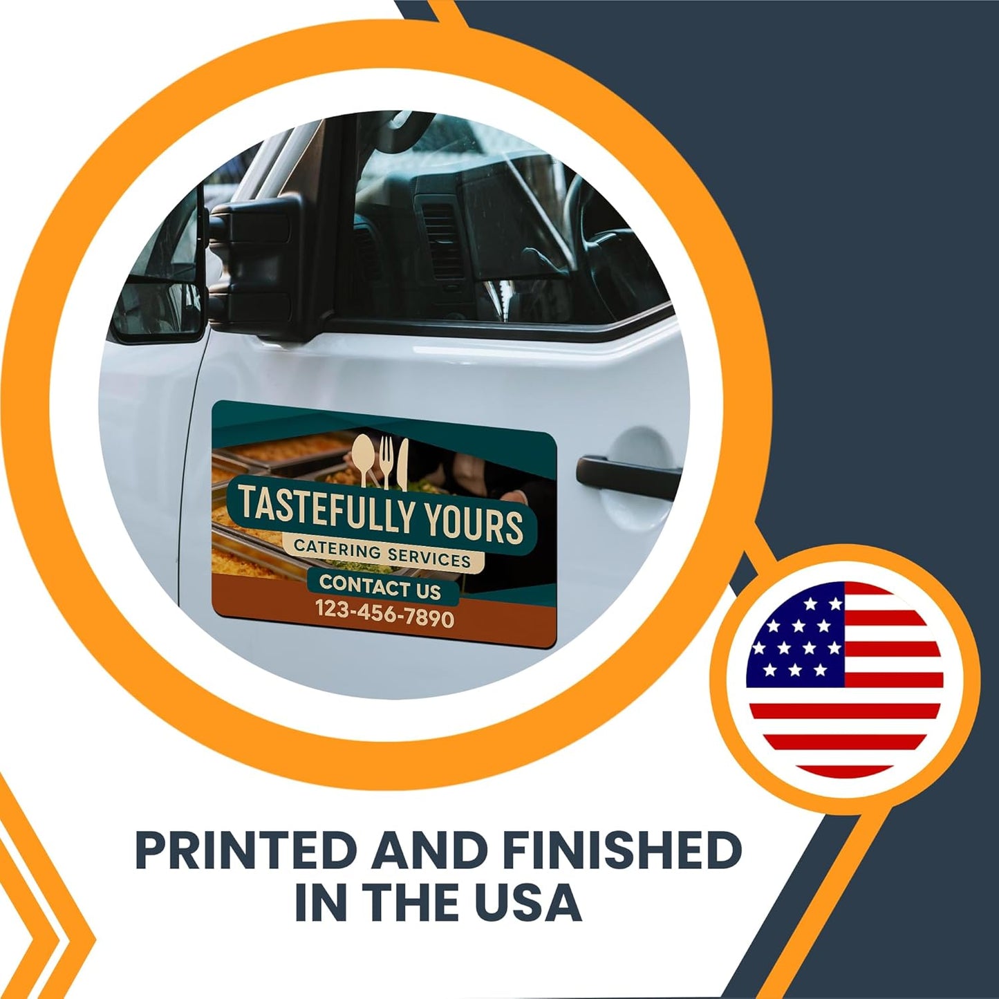 Magnet Me Up Custom Car Magnet for Business – Personalized Magnetic Sign for Cars & Trucks – Customized with Full Color Image, Add Logo, Text – Choose Your Size, Templates Available, Made in USA