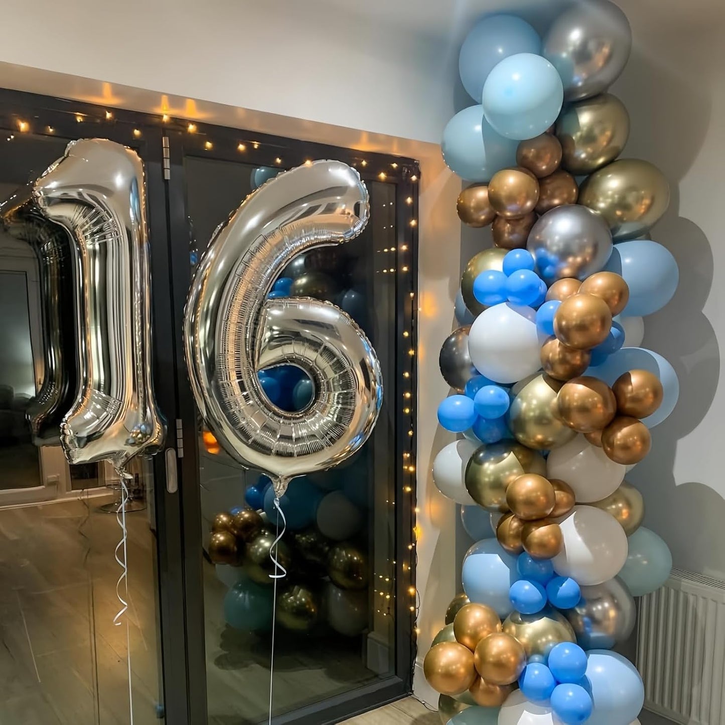 Silver 7 Balloon,40 Inch Number 7 Balloon,7 Birthday Balloon Decorations,Helium Silver 7 Balloon Number for Birthday Party Decorations