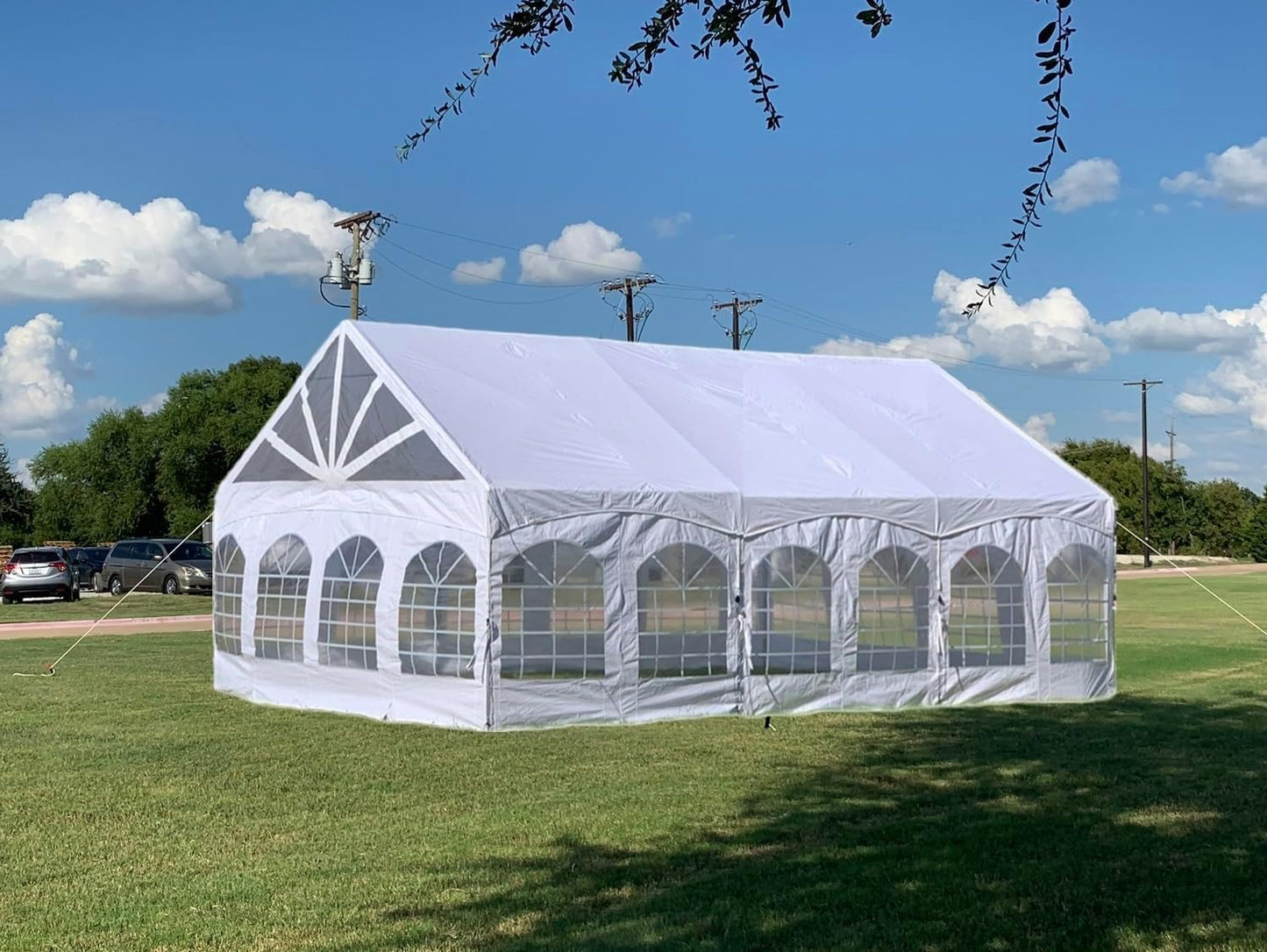 DELTA 30'x20' PE Marquee Tents for Parties, Party Tent, Carpas para Fiestas, Outdoor Wedding Tent, Heavy Duty Waterproof Canopy, Outdoor Event + Storage Bags