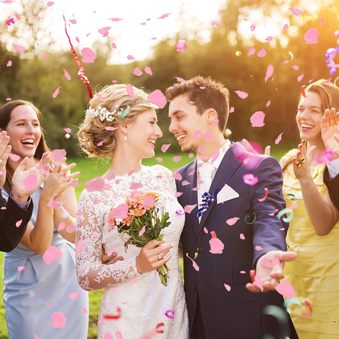 Ouddy Decor 5000 Pcs Rose Petals Artificial Flower for Valentine's Wedding Decor Romantic Night Event Anniversary Shower Engagement Party Home Decorations, Pink