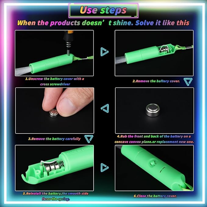 128 Pack Multicolor Fiber Optic Wand Glow Wand LED Light Up Wand Bulk with 3 Flashing Models Flashing Sticks for Glow in The Dark Birthday Party Favor Wedding Halloween Christmas, 8 Colors