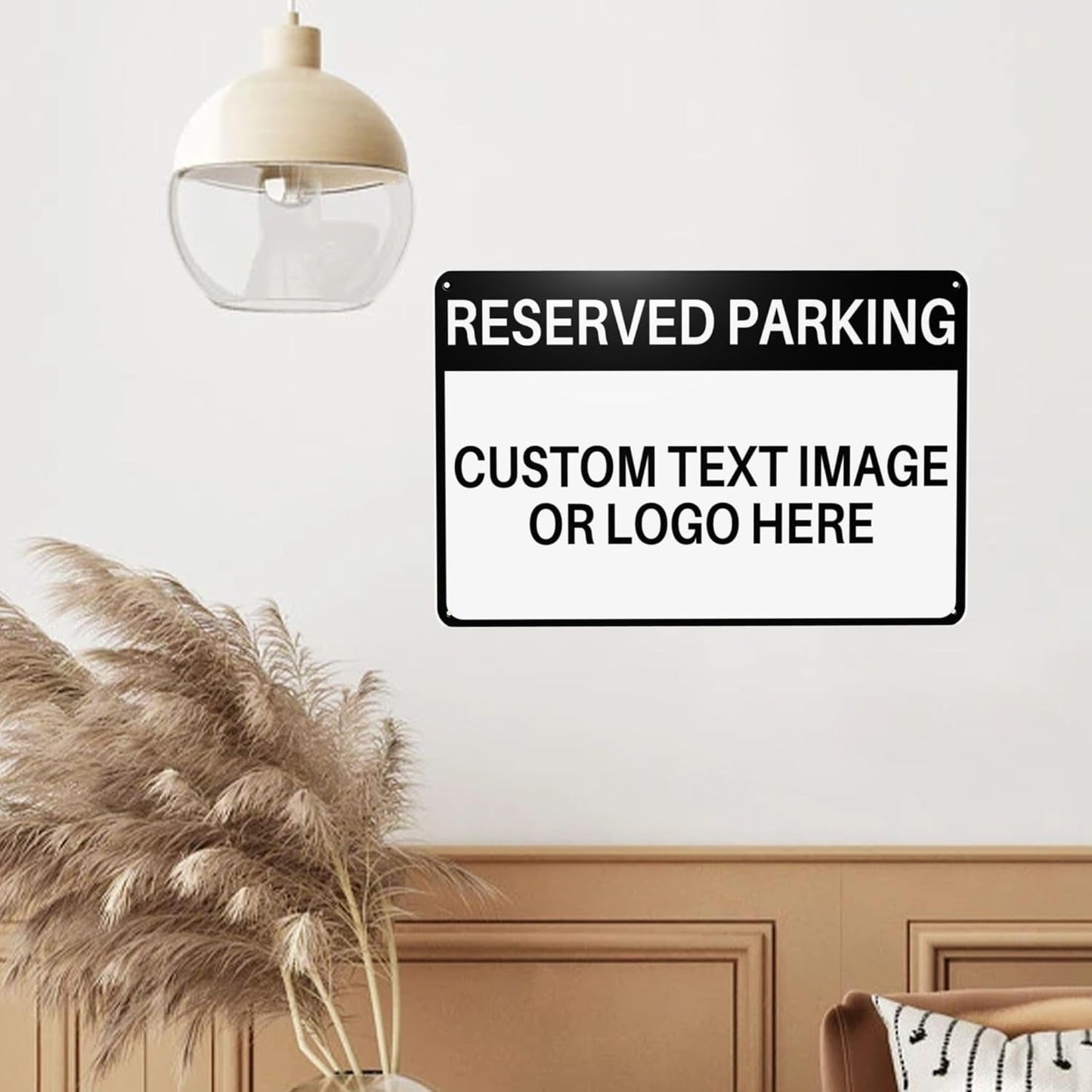 Custom Reserved Parking Metal Sign for Outside Personalized Signs with Photo Text or Logo for Outside Wall Decor Aluminum Fade Resistant Signs for Business Office Home