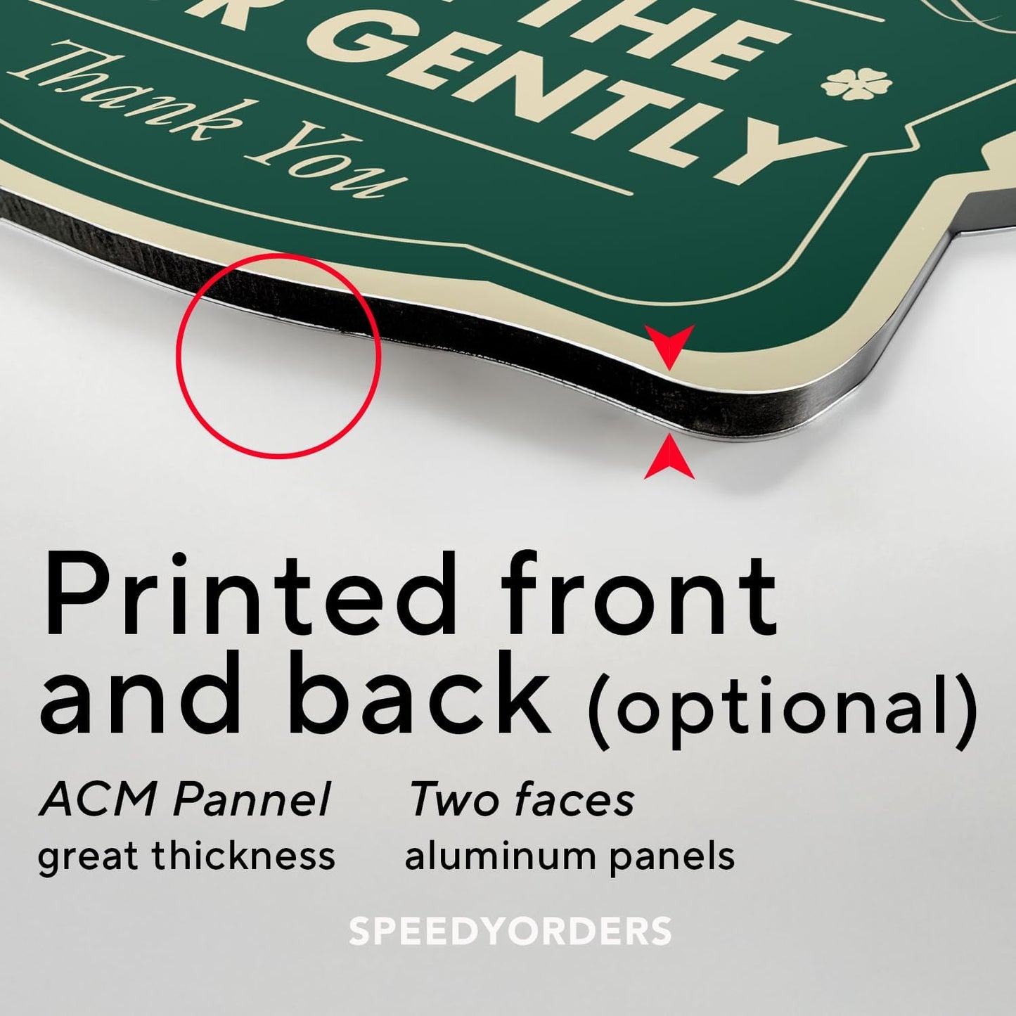 Custom Decorative Outdoor Metal Sign - Personalized Aluminum Driveway Sign, Waterproof, Made in USA - Design 3 Forest Green 24x18 In