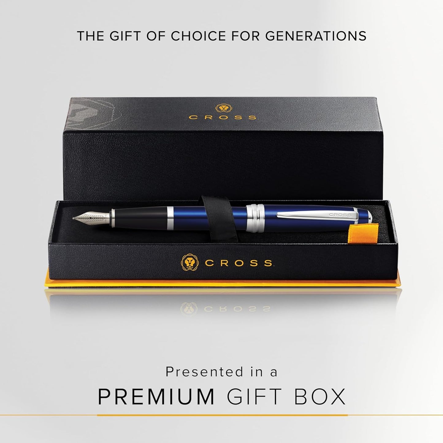 Cross Bailey Refillable Fountain Presented in a Premium Gift Box - Medium Point, Black Ink, Blue