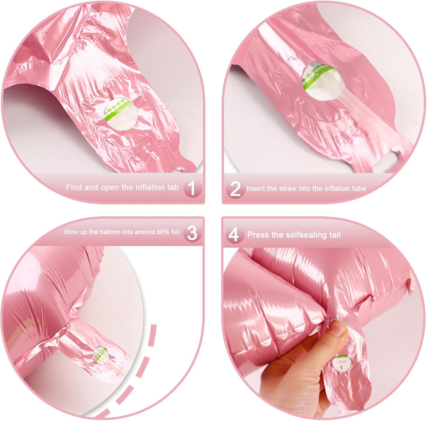 Large Pearlescent Pink 40 Inch Birthday Number 5 Balloon, Pearl Pink Five 5th 15 25 35 50 55 Birthday Anniversary Celebration Decorations, Foil Mylar Helium Numbers 5 Balloons Girl Boy Party Supplies