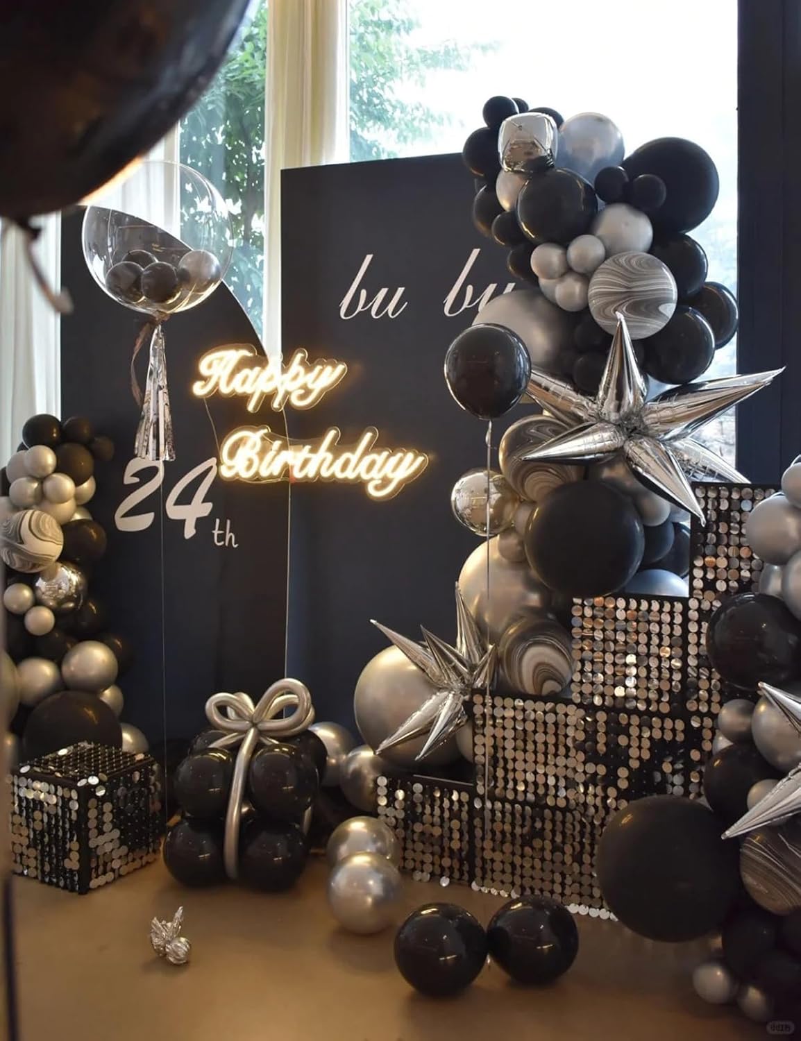 Black Balloons 12 inch, 50 Pcs 3.2g Black Latex Balloon Matte Helium Balloons for Birthday Party Wedding Baby Shower Retirement Decorations