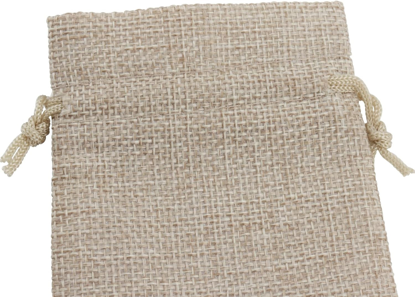 ZOENHOU 100 Packs 3 x 4 Inch Burlap Bags with Drawstring, Durable Jute Drawstring Bags, Dustproof Burlap Sacks for Favors Party DIY Craft