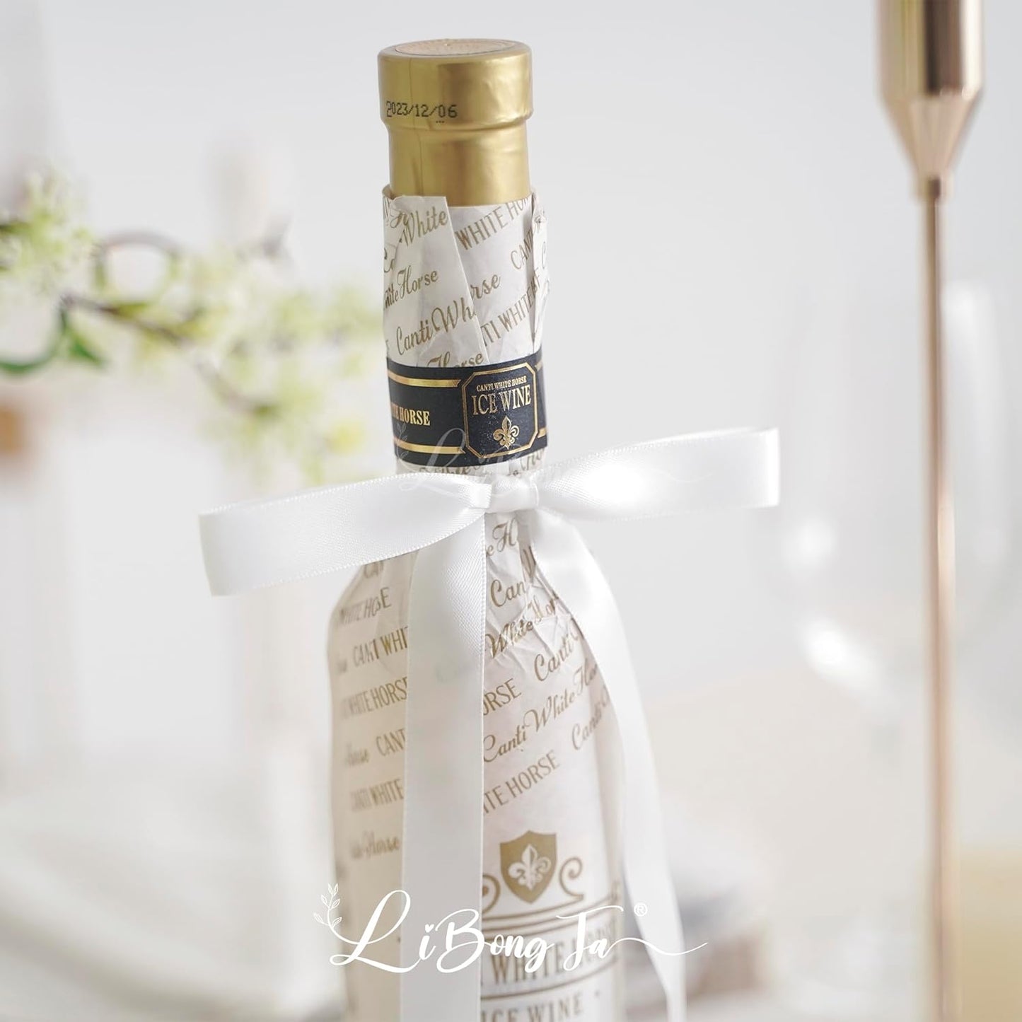 50 PCs White Bow 5 Inch Long Tail Bows for Gift Wrapping, Easter Bow Party Decorations, Twist Tie Bows, Satin Bows for Crafts, Premade Bows for Presents, Treat Bags, Bottles, Cakes