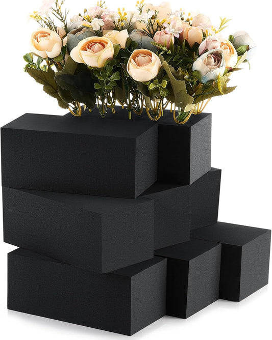 Lallisa 8 Pcs Reusable Floral Foam Blocks Water Weather Resistant Dry Floral Foam for Artificial Flower Arrangements Outdoor Flower Boxes Outside Hanging Planters Wedding Home Decor (6 x 3 x 2.5)