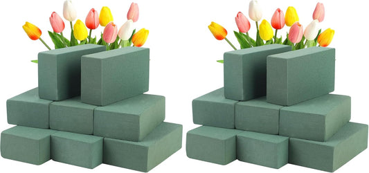 CCINEE 8 Pcs Floral Foam Bricks,Mini Florist Flower Foam Green Blocks Supplies for Fresh and Artificial Flower Arrangements Crafts DIY (Pack of 2)